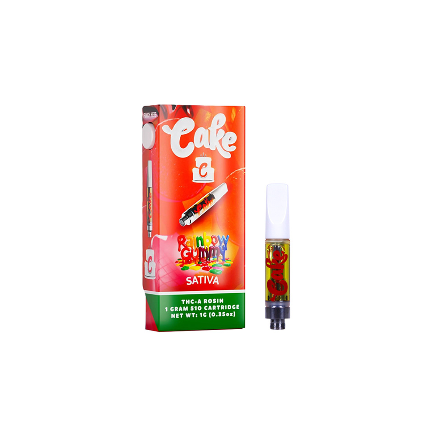 Cake THC-A Rosin 510 Cartridge 1g X10