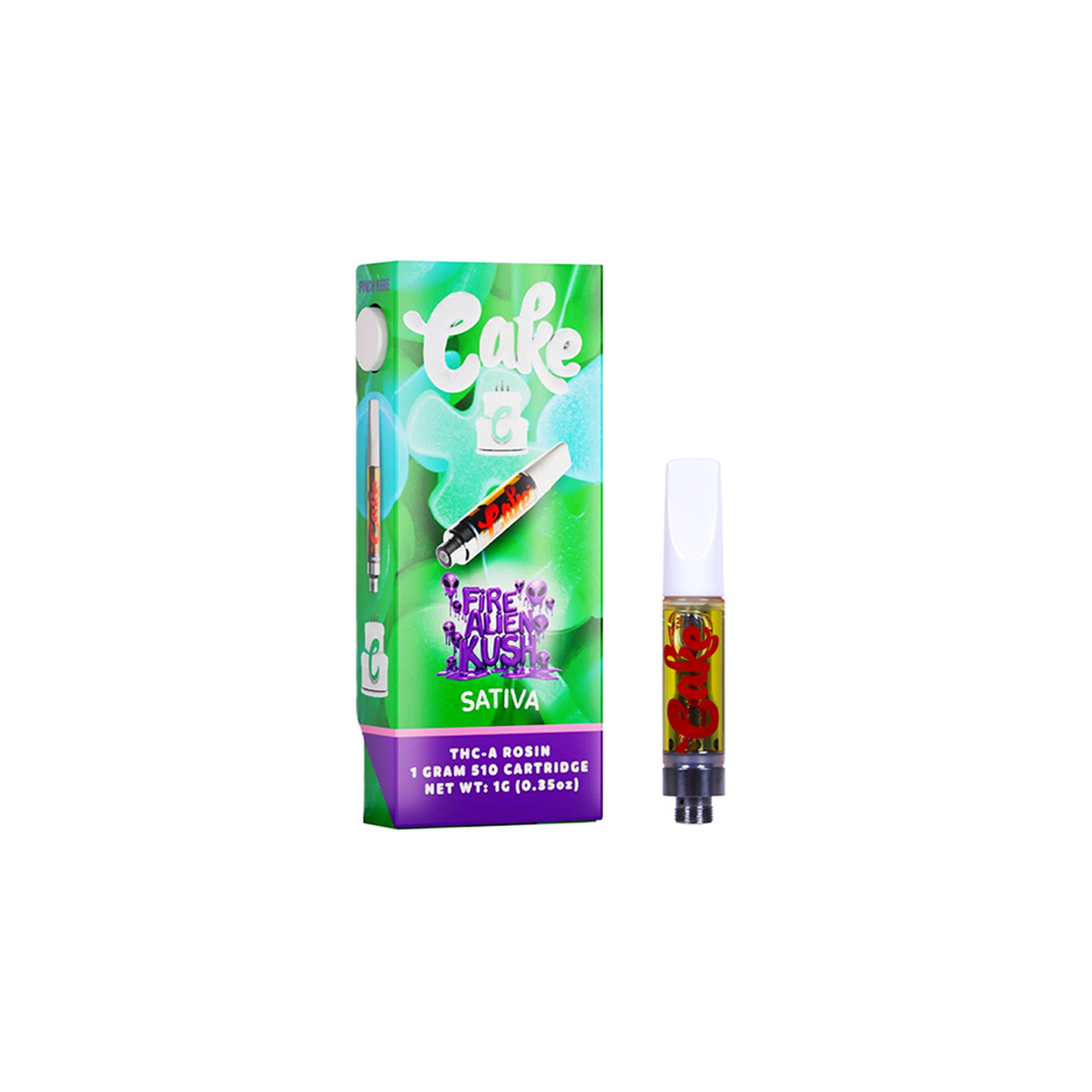 Cake THC-A Rosin 510 Cartridge 1g X10