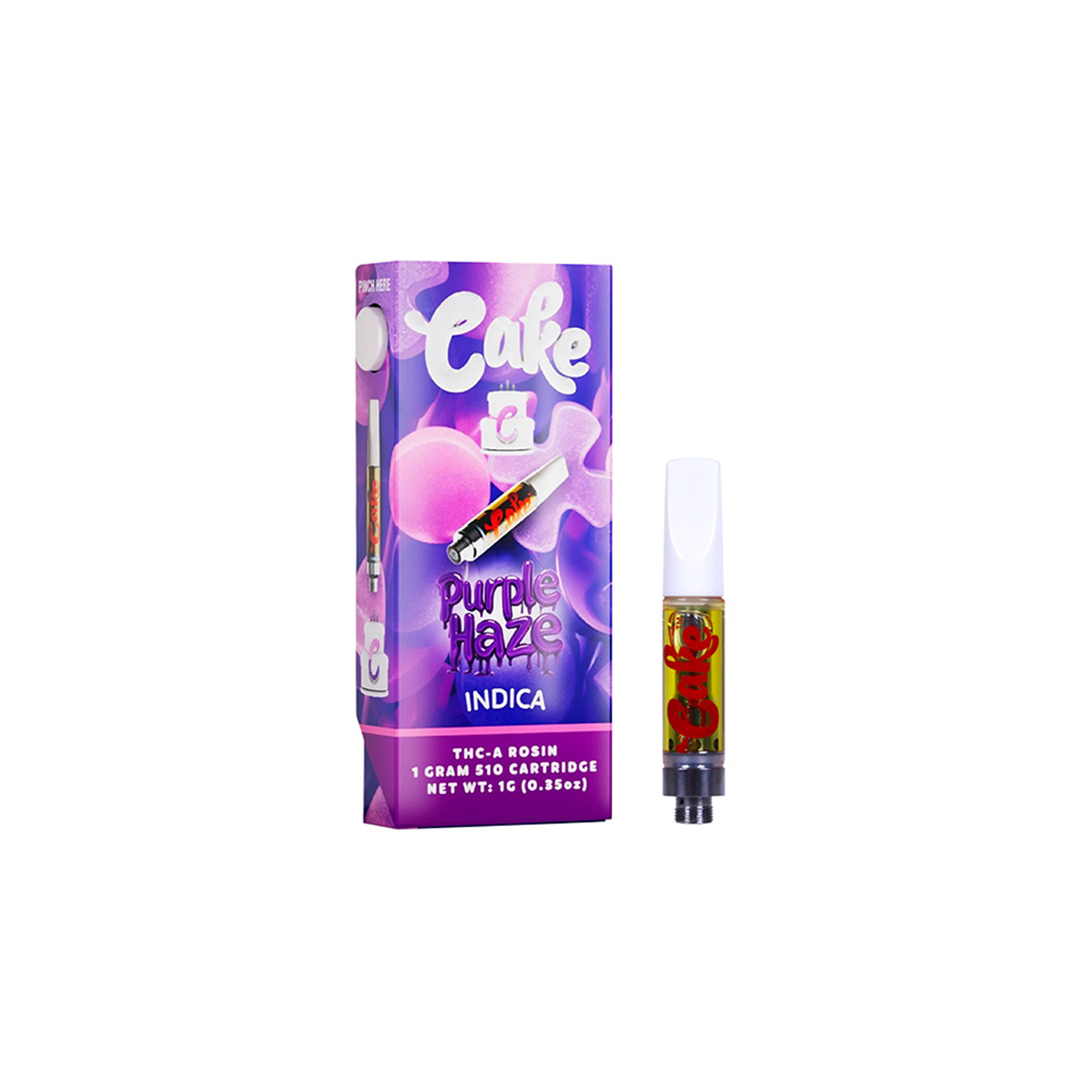 Cake THC-A Rosin 510 Cartridge 1g X10
